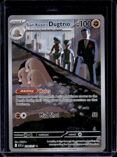2026 Pokemon Ascended Heroes Team Rocket's Dugtrio Illustration Rare #239/217