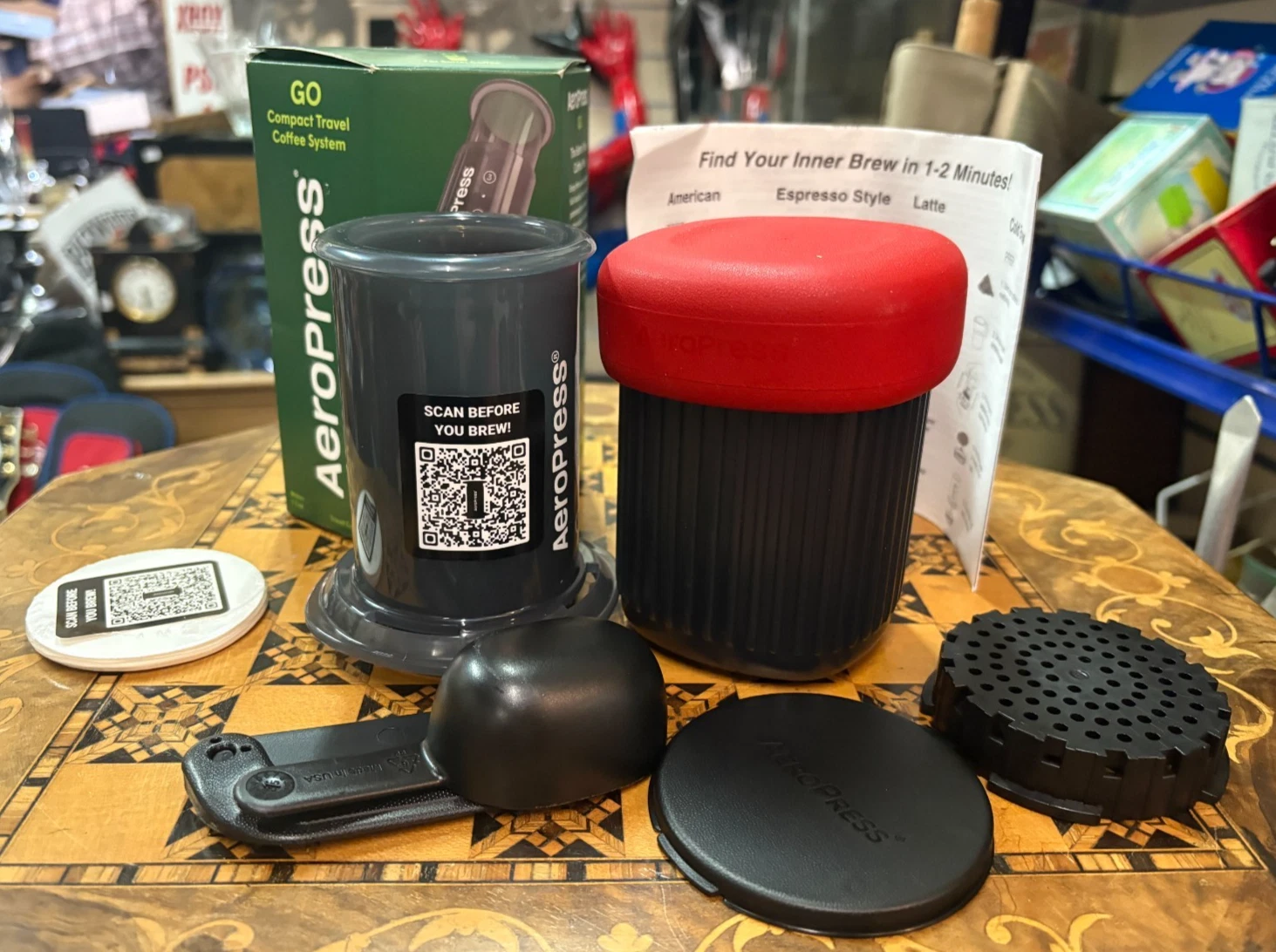Lovely Aeropress Go Compact Portable Travel Coffee Espresso Maker System SU967
Opens in a new window