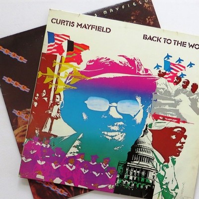 CURTIS MAYFIELD Back to.... Giv, Get, take... = 2 Vinyl LP's Soul Jazz 1973 1976