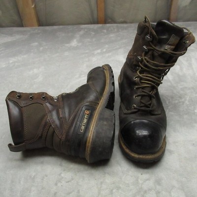 Carhartt Dark Brown Lace-Up Safety Toe Work Boots Carhartt Men main image 4