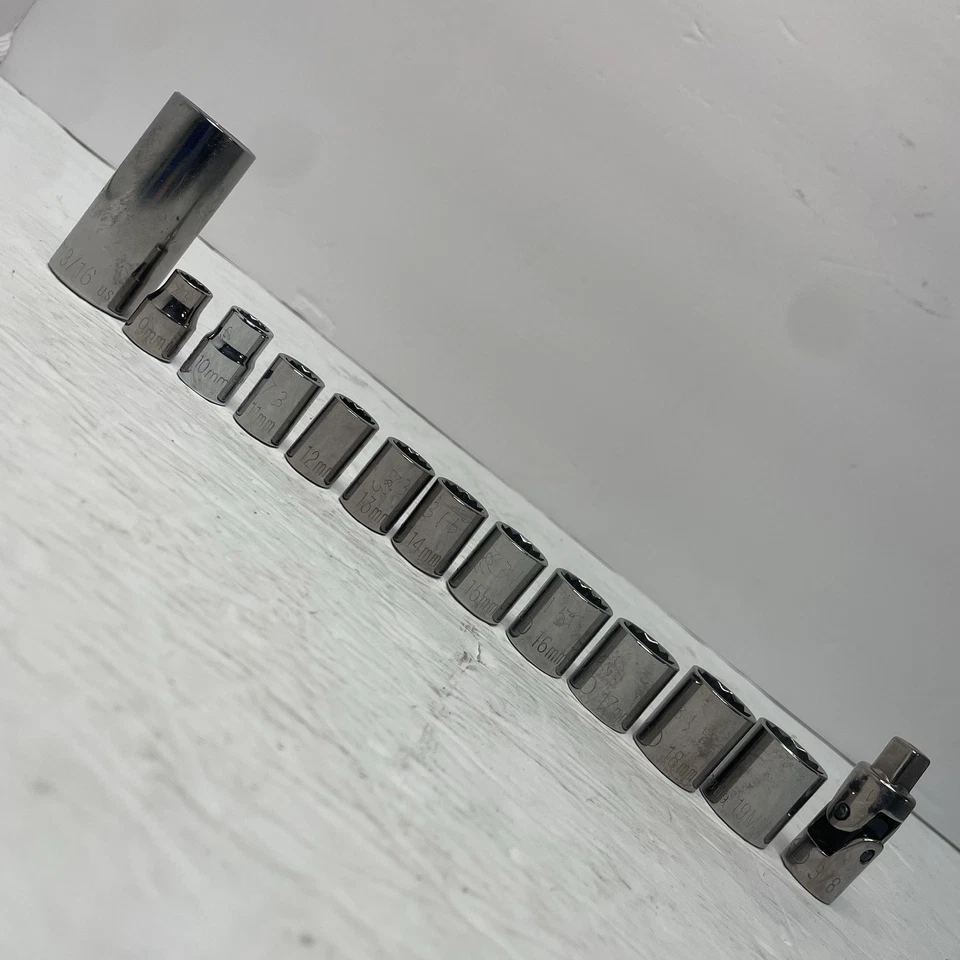 Vintage K-D Tools - 20Pc Tool Set - 3/8" Drive - Sockets & More - Used - Good - Image 3 of 4