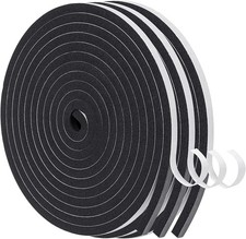 Weather Stripping Door Seal, 1/4 Inch Wide X 1/4 Inch Thick Adhesive Foam Tap...