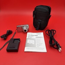 Olympus FE-250 Silver 8.0MP Digital Camera/Battery/Carry Case...TESTED