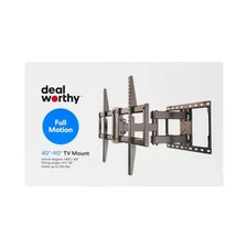 Dealworthy Full Motion TV Wall Mount for 40–90 Inch Screens, Heavy Duty Steel