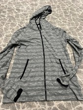 Columbia light weight zip front hoodie sweatshirt stripe L large women's