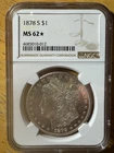 1878-S Morgan Silver Dollar :(NGC MS62 STAR) Blazing White/Nice Coin