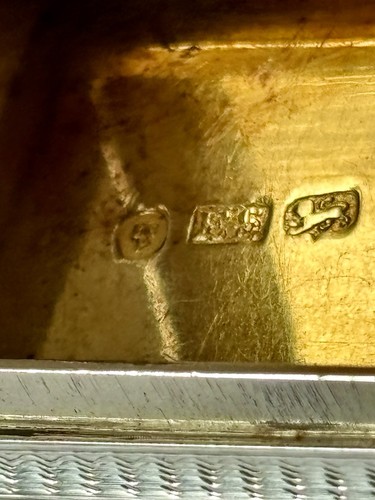 Antique Silver Gilt Victorian Snuff Box Edward Smith Birmingham c1840 - Picture 9 of 11
