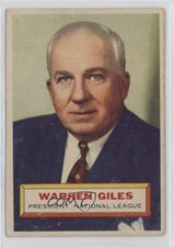 1956 Topps Warren Giles (White Back) #2 HOF 0uj7