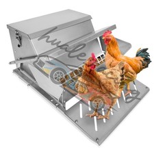Automatic Chicken Feeder Galvanized Steel Poultry Feeders Weatherproof Feed 20lb