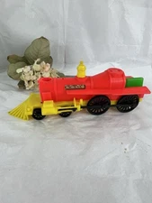 Vintage Tim-Mee Toys Red & Yellow Plastic Steam Engine Train Toy PARTS