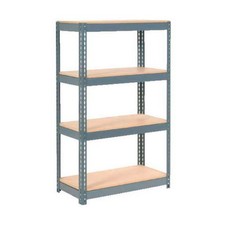 Boltless Extra Heavy Duty Shelving 36"W x 24"D x 72"H 4 Shelves Wood Deck