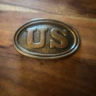CIVIL WAR ARMY U.S.  BELT BUCKLE  BRASS PLATED REPLICA FOR REENACTMENTS