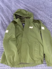 Jack Wolfskin Texapore Jacke Gr.140 Oliv Outdoorjacke Kinderjacke