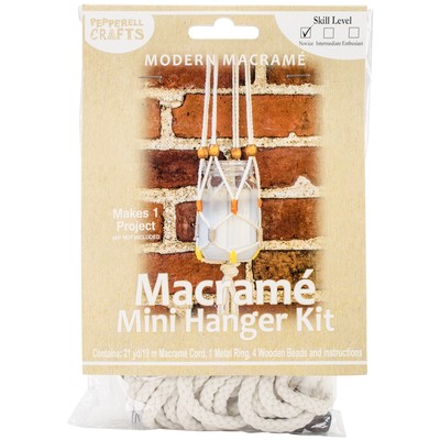 3 Pack - Pepperell Modern Macrame Hanging Jar Kit- - MMJHK
