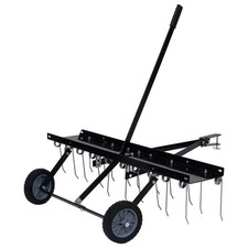 Scarifier Lawn Aerator Moss Rake Ride On Mower Tow Behind Steel Heavy 100cm