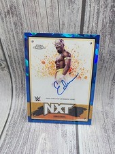 2025 Topps Chrome Sapphire WWE Edris Enofe NXT Autograph NXT-EEF