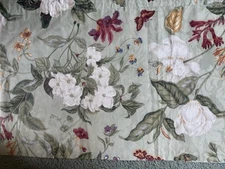 Williamsburg Waverly Fabric Lined Valance Magnolia Green Butterflies 86”X21.5”