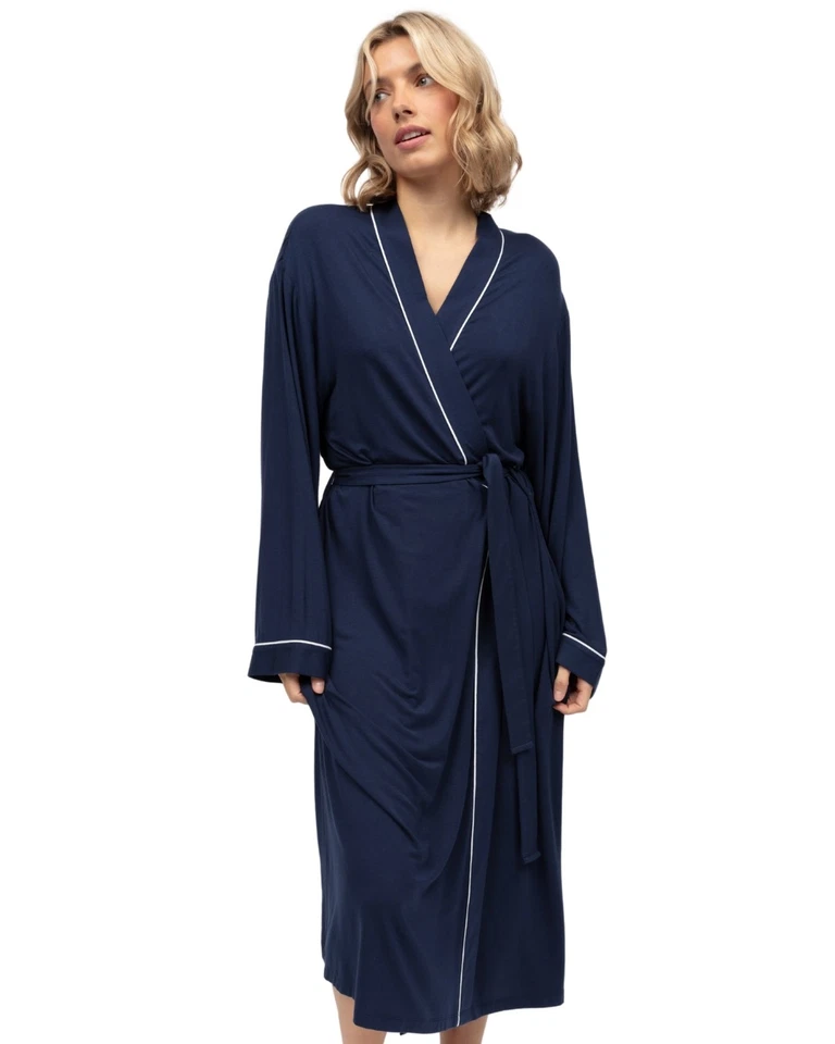 Cyberjammies Marina Dressing Gown Long Womens Comfortable Nightwear 5039 - Image 2 of 4