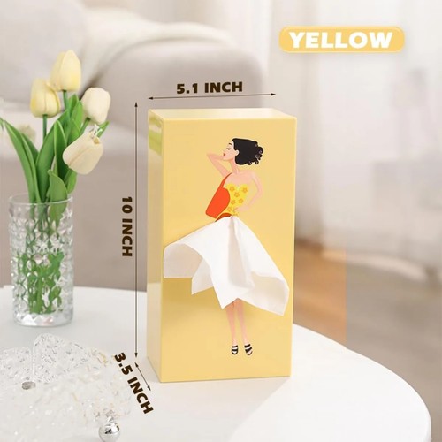 Tissue Box Puffy Skirt Novelty Container The Blonde Bombshell Decorative Cartoon - Picture 8 of 26