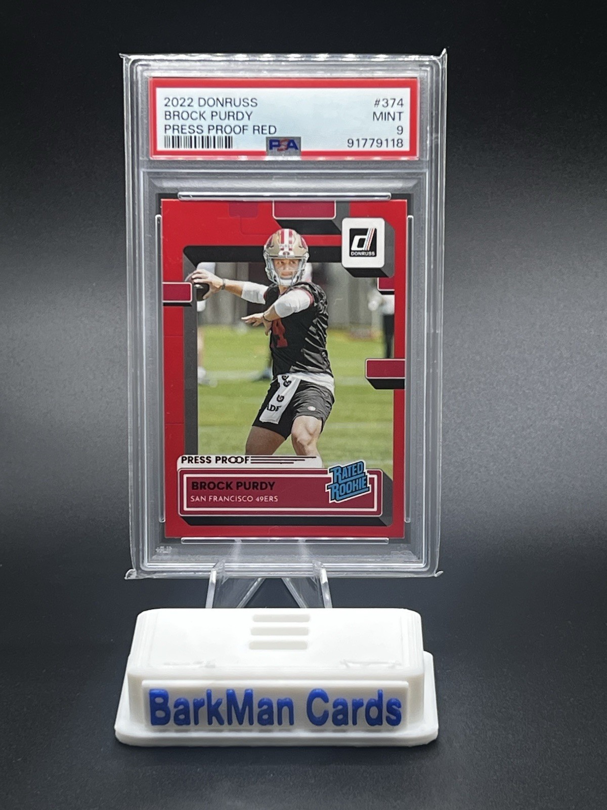 2022 Donruss Brock Purdy Press Proof Red #374 PSA 9 MINT RC ROOKIE