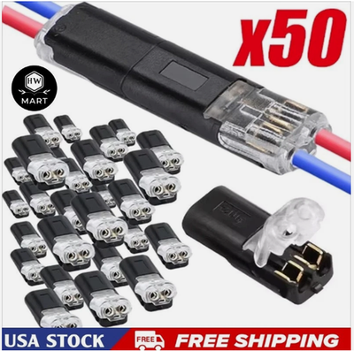#ad 2 Pin Waterproof Electrical Connector Car Automotive Wire Plug Terminal $12.33