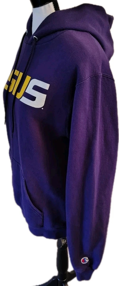 LSUS Championship Athleticwear Hoodie Jacket Size S Purple Kangaroo Pockets - Image 3 of 4