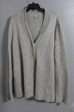 WOMAN'S WHITE STAG LONG SLEEVE ONE BUTTON SWEATER TOP.SIZE XXL