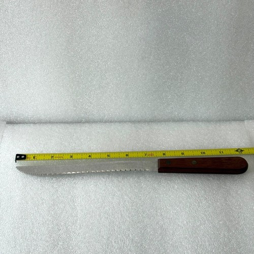 Set coltelli vintage 5 pezzi Robinson acciaio inox supporto legno da appendere USA Austria - Foto 13 di 24