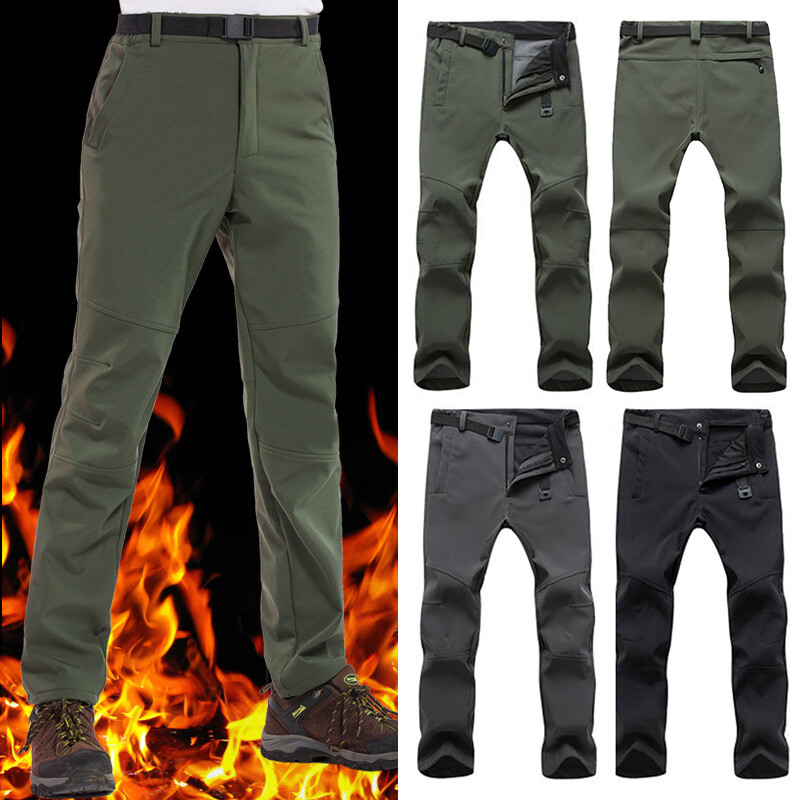 Cargo Pants Trousers Long Pants Fleece Lined Pants Bottoms Waterproof Outdoor-image