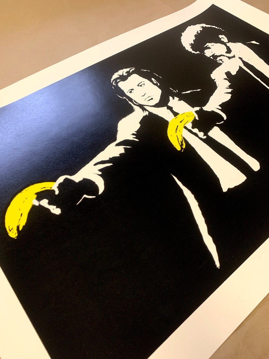 🍌 BANKSY PULP FICTION Screen Print Art West Country Prince