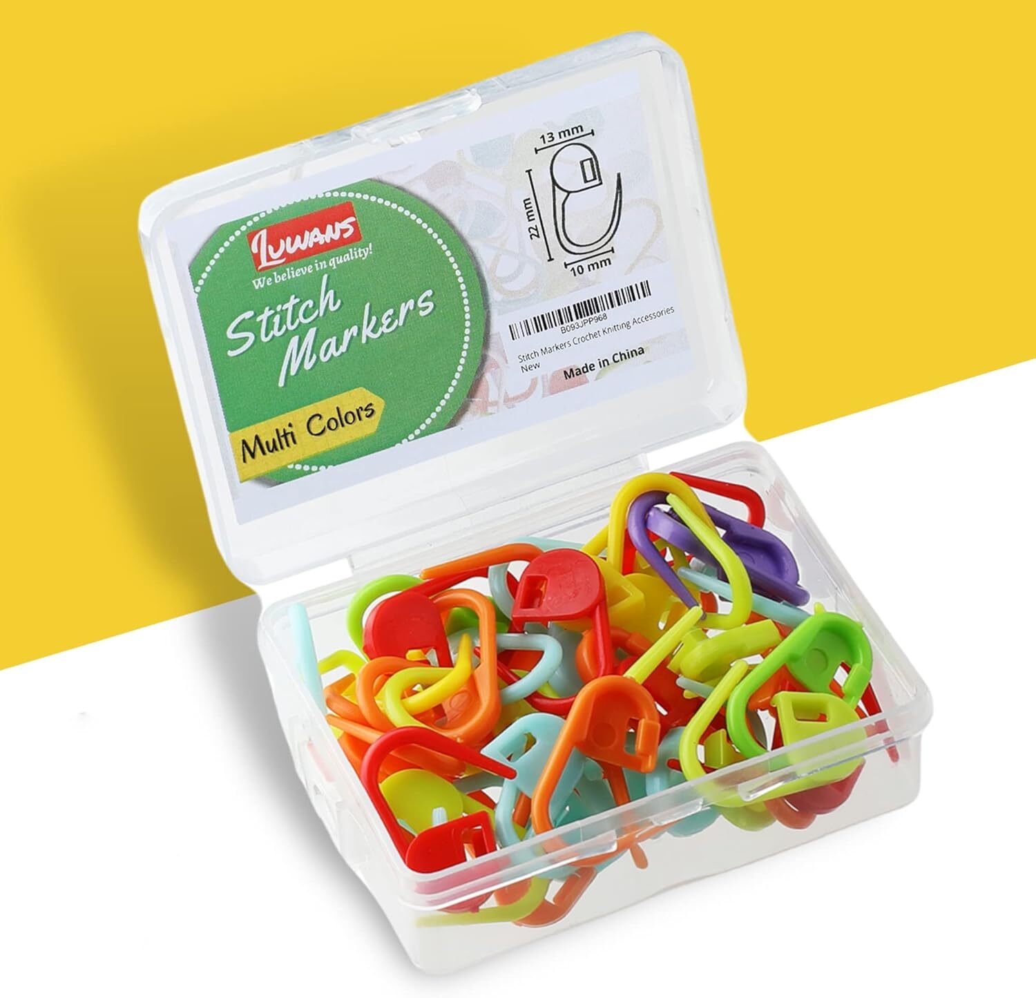 50Pcs Colorful Stitch Markers for Crocheting, Knitting & DIY Yarn Crafts-image