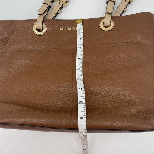 Michael Kors Bedford Medium Top Zip Logo Pocket Tote Bag in Acorn Brown - Bild 8 von 18
