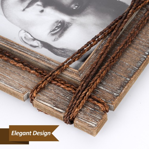 Akrilane Wooden Photo Frame | Rustic Looking Wood Frames Table Top Wall Display - Picture 24 of 27