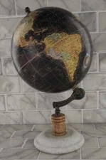 Better Homes & Gardens 5" Geographical Earth Globe Rotating Marble Base 11"