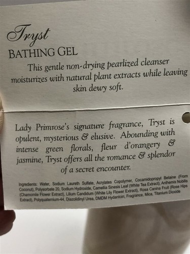 Jarra de vidrio de gel de baño Lady Primrose (Tryst) 8,0 oz, descontinuada, 13-01106 - Imagen 6 de 7