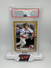 2020 Bowman 1st GOLD Jarren Duran 14/50 PSA 8 Paper Prospect Cert AUTO Red Sox