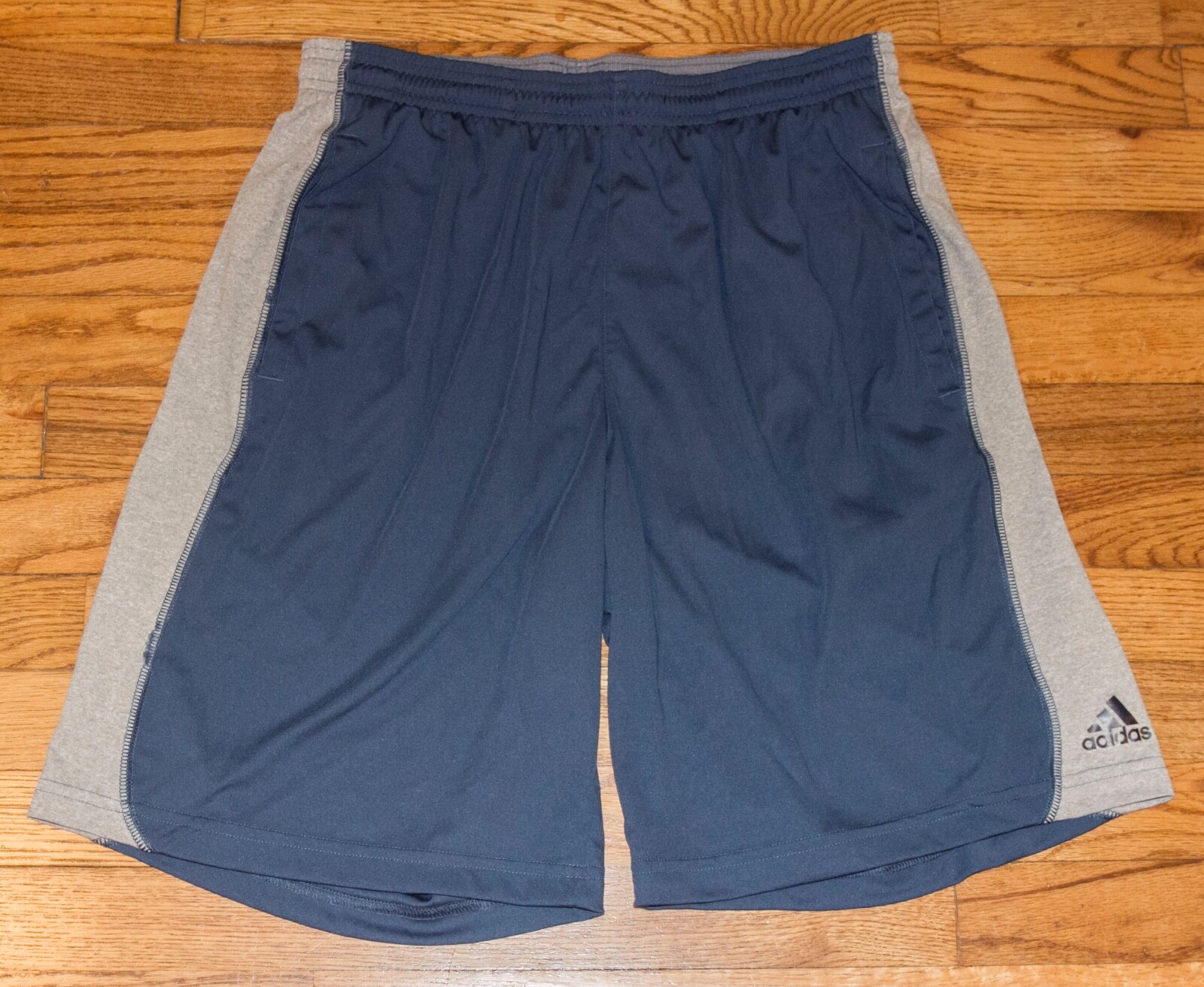 Adidas Men's Athletic Basketball Shorts Blue & Gray… Gem
