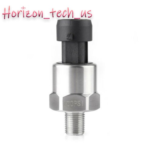 Sensor transductor de presión de acero inoxidable NPT 5V de 1/8" aceite combustible aire gas - Imagen 9 de 18