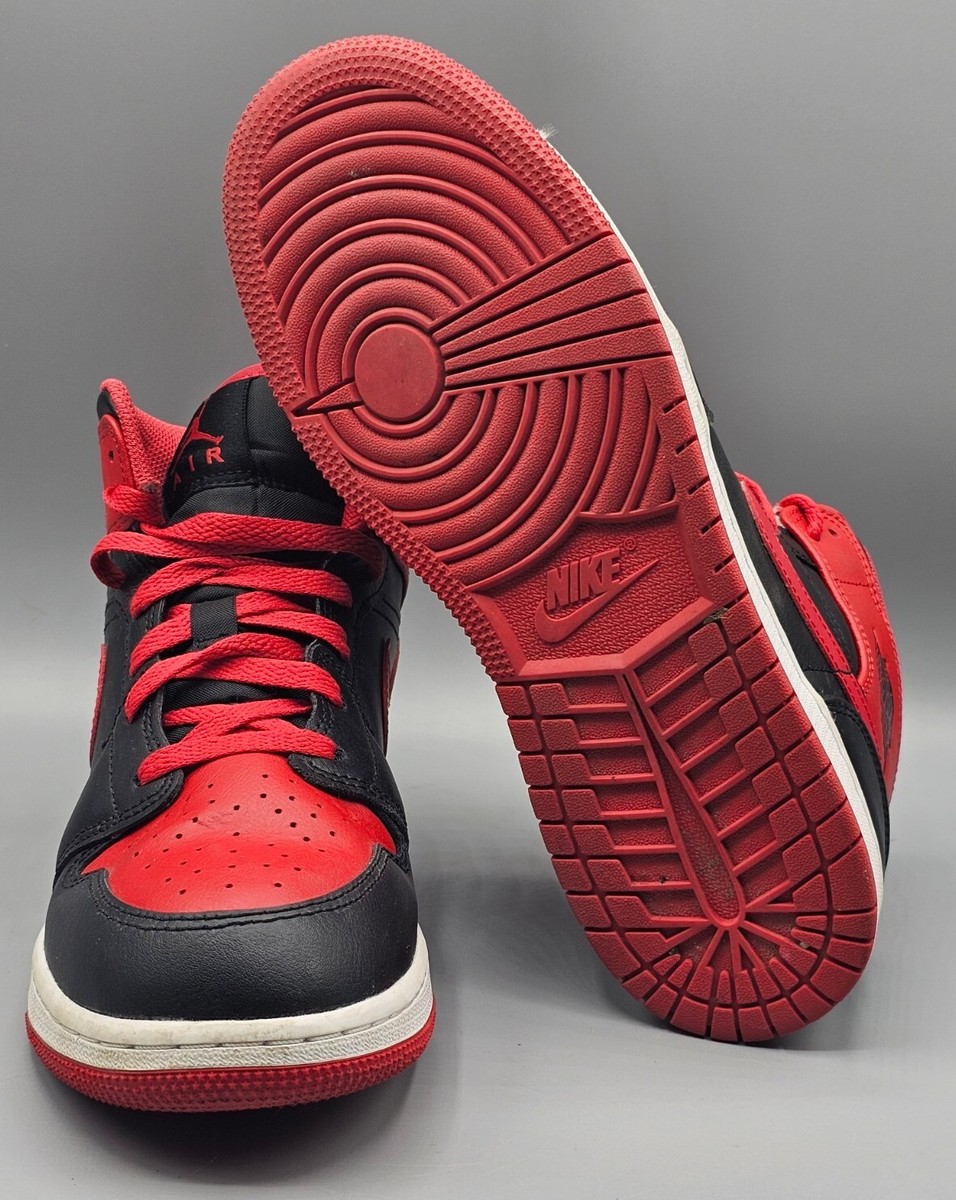 Nike Air Jordan 1 Mid (GS) Black/Fire Red-White DQ8426-060