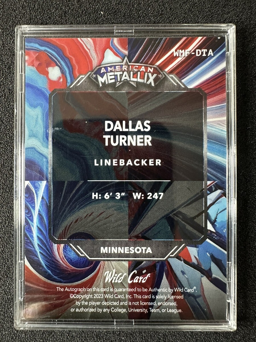 タルタリヤ　アメリカ　特典　カード　レア DALLAS TURNER RC 1/1 2024 Wild Card American Metallix Rookie