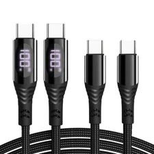 PD 100W 5A USB C to USB C Cable Fast Charging Cord LED Display Type-C Charger