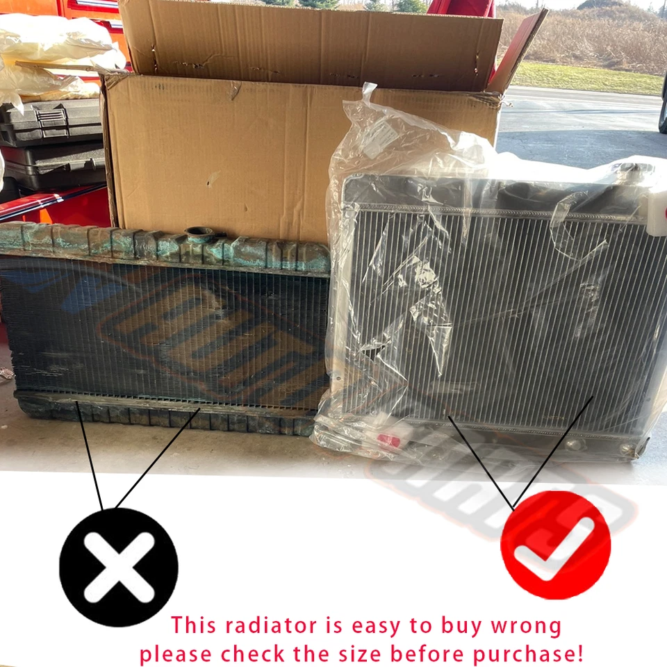 Radiador de aluminio de 4 filas para Buick LeSabre Electra/Skylark/Special V8 1960-64 62 Foto 3 de 4