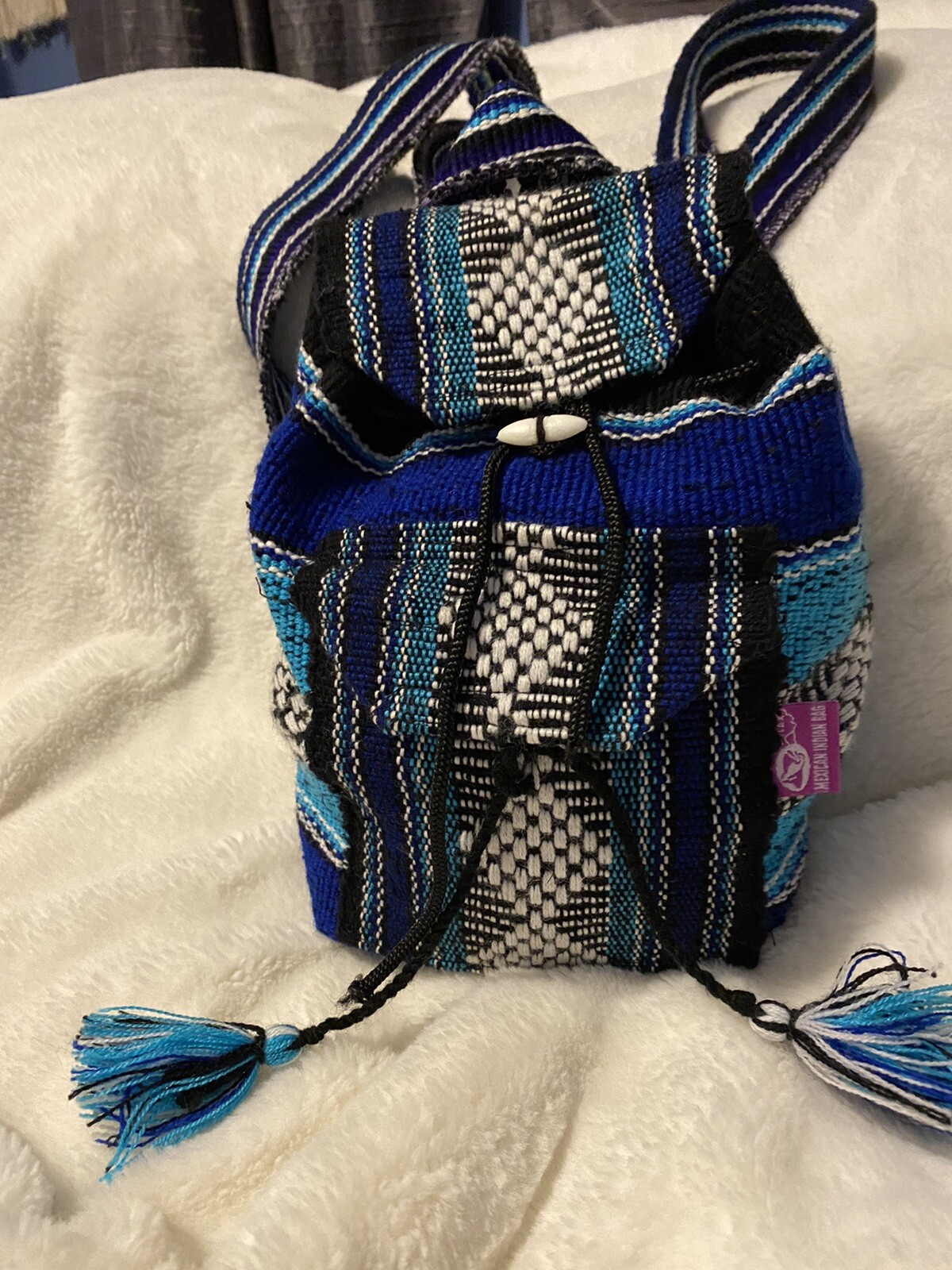 Embroidered Native multicolor Mexican   Backpack … - image 3