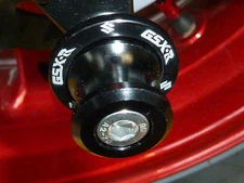 SUZUKI GSXR-1000 2001-2026 BLACK PADDOCK STAND BOBBINS COTTON REELS SPOOLS LIFTS