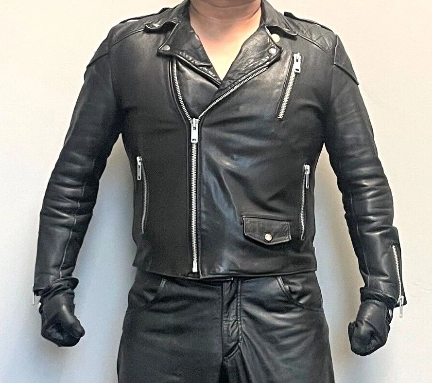 Padded leather deals motorcycle jacket