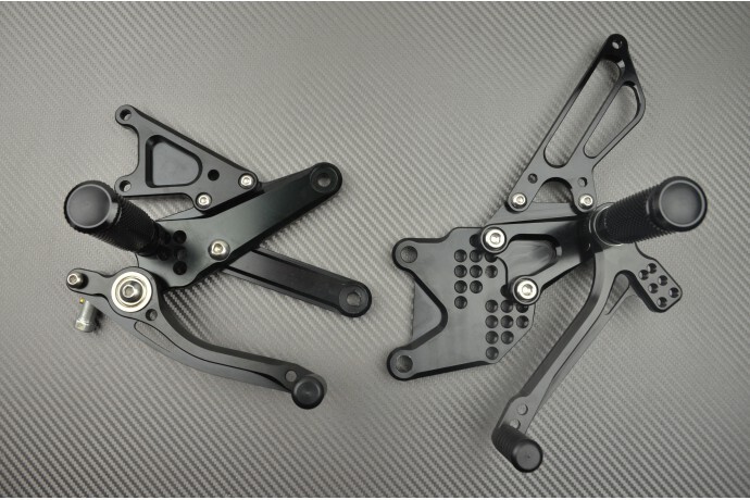 Commandes reculées réglables pour Ducati Diavel 1200 en aluminium noir