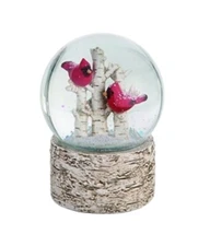 Cardinals on a Birch Branch Snow Globe by Transpac