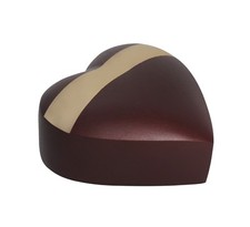 Small/Keepsake 3 Cubic Inches Heart Burgundy/Red Brass Funeral Cremation Urn