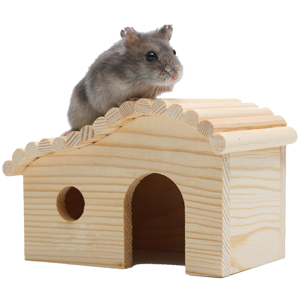 B-Ware Hamster Watchbox Aus Holz - Spielhaus Mit Fenster Für Zwerghamster