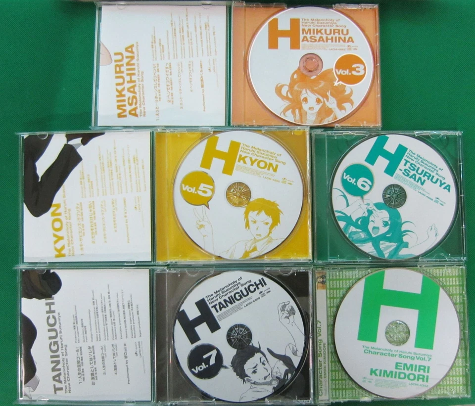 The Melancholy of Haruhi Suzumiya Character Song CD single 5 SET [CD][OBI] Anime Foto 3 de 4